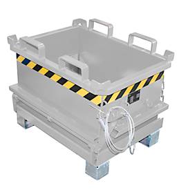 Bauer Mini-Klappbodenbehälter MSB 150, B 800 x T 600 x H 625 mm, mausgrau RAL 7005