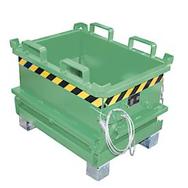 Bauer Mini-Klappbodenbehälter MSB 150, B 800 x T 600 x H 625 mm, resedagrün RAL 6011