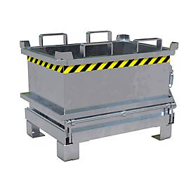 Bauer Mini-Klappbodenbehälter MSB 150, B 800 x T 600 x H 625 mm, verzinkt