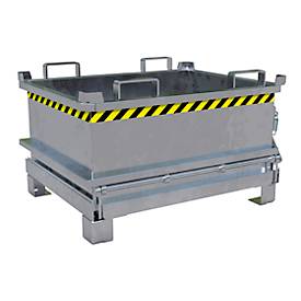 Bauer Mini-Klappbodenbehälter MSB 250, B 1000 x T 800 x H 625 mm, feuerverzinkt