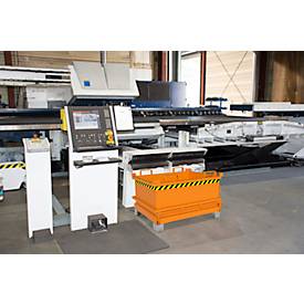 Bauer Mini-Klappbodenbehälter MSB 250, B 1000 x T 800 x H 625 mm, gelborange RAL 2000