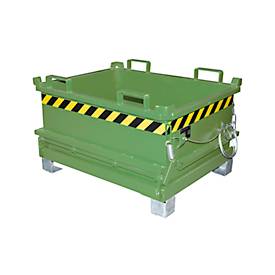 Bauer Mini-Klappbodenbehälter MSB 250, B 1000 x T 800 x H 625 mm, resedagrün RAL 6011