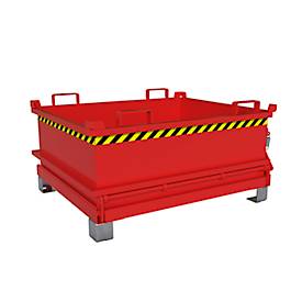 Bauer Mini-Klappbodenbehälter MSB 400, B 1200 x T 1000 x H 625 mm, feuerrot RAL 3000