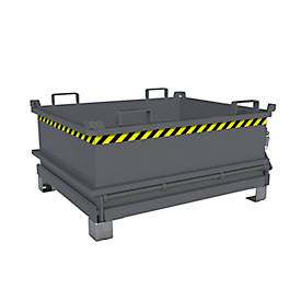 Bauer Mini-Klappbodenbehälter MSB 400, B 1200 x T 1000 x H 625 mm, mausgrau RAL 7005