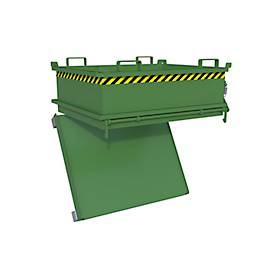 Bauer Mini-Klappbodenbehälter MSB 400, B 1200 x T 1000 x H 625 mm, resedagrün RAL 6011