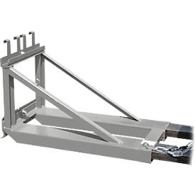 Bauer Mülltonnen-Heber MH-I, mit Gummianschlag, für 1x 80- bis 360-L-MGB, L 1030 x B 585 H 680 mm, lackiert, mausgrau RAL 7005