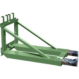 Bauer Mülltonnen-Heber MH-I, mit Gummianschlag, für 1x 80- bis 360-L-MGB, L 1030 x B 585 H 680 mm, lackiert, resedagrün RAL 6011