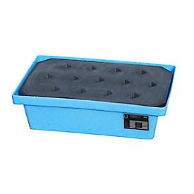 Bauer, PE-Auffangwannen für Paletten, Auffangvolumen 20L, blau