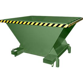 Bauer SBT Befülltrichter, Stahlblech, Stützfüße, Einfahrtaschen, lackiert, L 1320 x B 1710 x H 990 mm, resedagrün RAL 6011