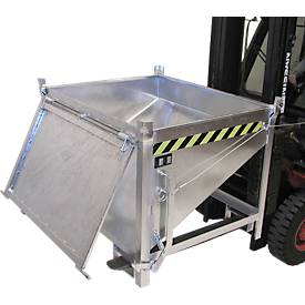 Bauer Silobehälter SGK 50, Zugseil-Entleerung, L 1000 x B 1200 x H 935 mm, 0,5 m³, bis 750 kg, Stahlblech, feuerverzinkt