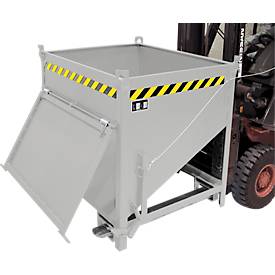Bauer Silobehälter SGK 75, Zugseil-Entleerung, L 1000 x B 1200 x H 1170 mm, 0,75 m³, bis 1000 kg, Stahl, feuerverzinkt