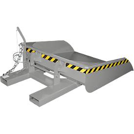 Bauer Staplerschaufel BSI 50, Seilzug-Entriegelung, L 1810 × B 1330 × H 710 mm, 0,5 m³, bis 750 kg, Stahl lackiert, gelborange