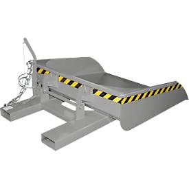 Bauer Staplerschaufel BSI 50, Seilzug-Entriegelung, L 1810 × B 1330 × H 710 mm, 0,5 m³, bis 750 kg, Stahl lackiert, gelb