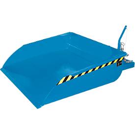 Bauer Staplerschaufel BSI 50, Seilzug-Entriegelung, L 1810 × B 1330 × H 710 mm, 0,5 m³, bis 750 kg, Stahl lackiert, lichtblau