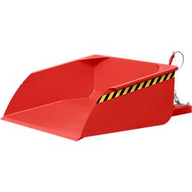 Bauer Staplerschaufel BSI 75, Seilzug-Entriegelung, L 1810 × B 1330 × H 710 mm, 0,75 m³, bis 1000 kg, Stahl lackiert, feuerrot