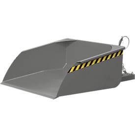 Bauer Staplerschaufel BSI 75, Seilzug-Entriegelung, L 1810 × B 1330 × H 710 mm, 0,75 m³, bis 1000 kg, Stahl lackiert, mausgrau