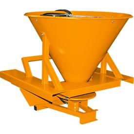 Bauer Streugerät SH, für Stapler, Streubreite bis 9 m, ca. 265 l, bis 500 kg, Stahl, Gelborange