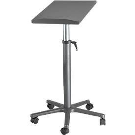 Beamertisch MAULpro, bis zu 30 kg, stufenlos höhenverstellbar, 10° neigbar, 5 Bremsrollen, Platte B 350 x T 500 mm, anthrazit