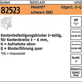 Befestigungsbinder R 8252 3 Edgecl. 4,6x150/35 PA66 HS sw OQ 500St HELLERMANN
