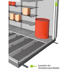 Befestigungsset f. PE-Gefahrstoffdepot asecos, Bodenverankerung, f. alle Modelle