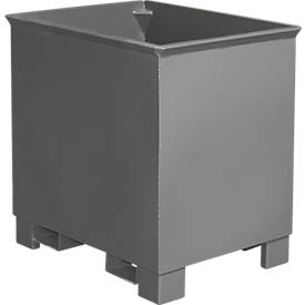 Behälter für Routenzüge Typ C 30, für Feststoffe, 3-fach stapelbar, Inhalt 0,3 m³, bis 500 kg, mausgrau RAL 7005