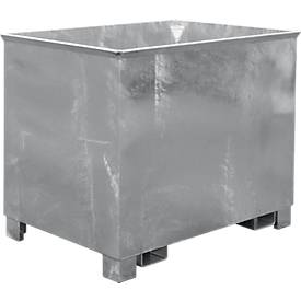 Behälter für Routenzüge Typ C 80, für Feststoffe, 3-fach stapelbar, Inhalt 0,8 m³, bis 1000 kg, verzinkt