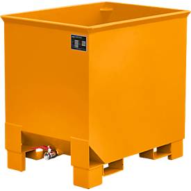 Behälter für Routenzüge Typ CS 30, 3-fach stapelbar, Inhalt 0,3 m³, bis 500 kg, gelborange RAL 2000