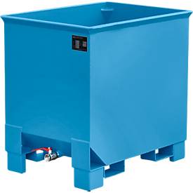 Behälter für Routenzüge Typ CS 30, 3-fach stapelbar, Inhalt 0,3 m³, bis 500 kg, lichtblau RAL 5012
