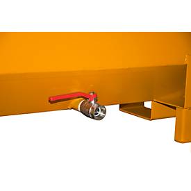 Behälter für Routenzüge Typ CS 80, 3-fach stapelbar, Inhalt 0,8 m³, bis 1000 kg, gelborange RAL 2000