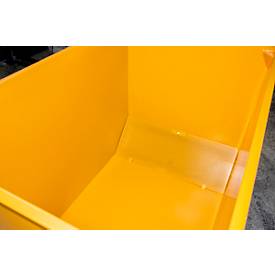 Behälter für Routenzüge Typ CS 80, 3-fach stapelbar, Inhalt 0,8 m³, bis 1000 kg, gelborange RAL 2000
