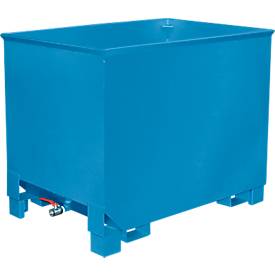 Behälter für Routenzüge Typ CS 80, 3-fach stapelbar, Inhalt 0,8 m³, bis 1000 kg, lichtblau RAL 5012