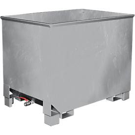 Behälter für Routenzüge Typ CS 80, 3-fach stapelbar, Inhalt 0,8 m³, bis 1000 kg, verzinkt