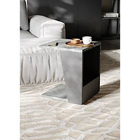 Beistelltisch Albi, B 400 x T 400 x H 460 mm, Metallgestell/Spannplatte melaminbeschichtet, Betonoptik/schwarz