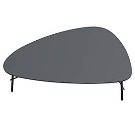 Beistelltisch meet by Paperflow Lazy, Trapezform, furniertes MDF, Stahlgestell, B 930 x T 500 x H 400 mm, schwarz/schwarz