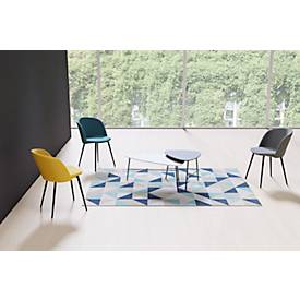 Beistelltisch meet by Paperflow Lazy, Trapezform, furniertes MDF, Stahlgestell, B 930 x T 500 x H 400 mm, schwarz/schwarz