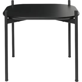 Beistelltisch meet by Paperflow Meet, Quadrat, furniertes MDF, Stahlgestell, B 500 x T 500 x H 400 mm, schwarz/schwarz
