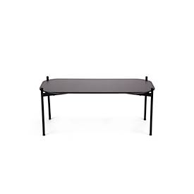 Beistelltisch meet by Paperflow Meet, Rechteck, furniertes MDF, Stahlgestell, B 750 x T 500 x H 400 mm, schwarz/schwarz