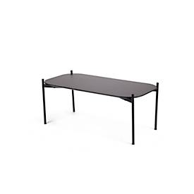 Beistelltisch meet by Paperflow Meet, Rechteck, furniertes MDF, Stahlgestell, B 750 x T 500 x H 400 mm, schwarz/schwarz