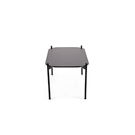 Beistelltisch meet by Paperflow Meet, Rechteck, furniertes MDF, Stahlgestell, B 750 x T 500 x H 400 mm, schwarz/schwarz