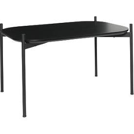 Beistelltisch meet by Paperflow Meet, Rechteck, furniertes MDF, Stahlgestell, B 750 x T 500 x H 400 mm, schwarz/schwarz