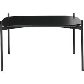 Beistelltisch meet by Paperflow Meet, Rechteck, furniertes MDF, Stahlgestell, B 750 x T 500 x H 400 mm, schwarz/schwarz