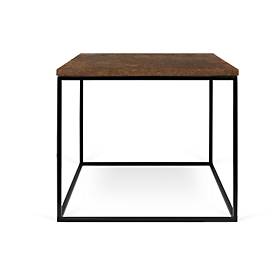 Beistelltisch Rusty, Quadrat, Würfelgestell, B 500 x T 500 x H 450 mm, Rost-Look/schwarz
