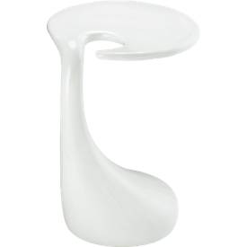 Beistelltisch, weiß-hochglanz, Platte oval, Höhe 560 mm