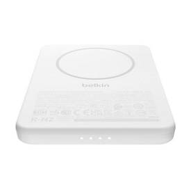 Belkin BoostCharge - Induktive Power Bank - dünn - 5000 mAh - 15 Watt - Fast Charge - 2 Ausgabeanschlussstellen (magnetisch, USB-C)