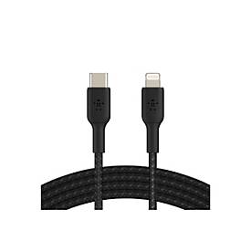 Belkin BoostCharge - Lightning-Kabel - 24 pin USB-C männlich zu Lightning männlich - 1 m - Schwarz - USB-Stromversorgung (18 W)