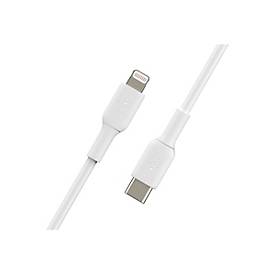 Belkin BoostCharge - Lightning-Kabel - 24 pin USB-C männlich zu Lightning männlich - 1 m - weiß - USB-Stromversorgung (18 W)