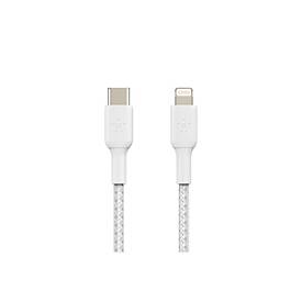 Belkin BoostCharge - Lightning-Kabel - 24 pin USB-C männlich zu Lightning männlich - 1 m - weiß - USB-Stromversorgung (18 W)