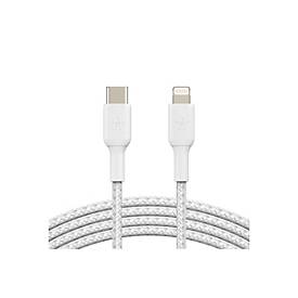 Belkin BoostCharge - Lightning-Kabel - 24 pin USB-C männlich zu Lightning männlich - 1 m - weiß - USB-Stromversorgung (18 W)