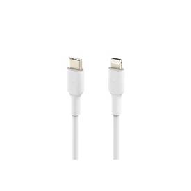 Belkin BoostCharge - Lightning-Kabel - 24 pin USB-C männlich zu Lightning männlich - 1 m - weiß - USB-Stromversorgung (18 W)