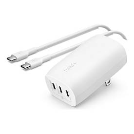 Belkin BoostCharge - Netzteil - PPS-Technologie - 67 Watt - 3.25 A - PD 3.0, Power Delivery 3.1 - 3 Ausgabeanschlussstellen (USB-C)